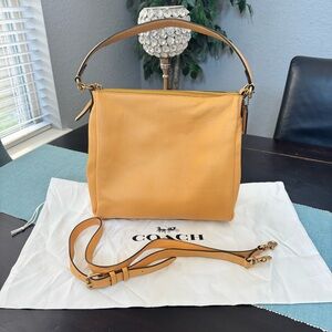 Coach Pebbled Leather Hobo Style Shoulder Bag